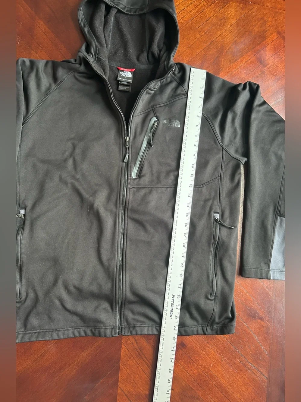 The North Face Black Hooded Performance Softshell Jacket size XL